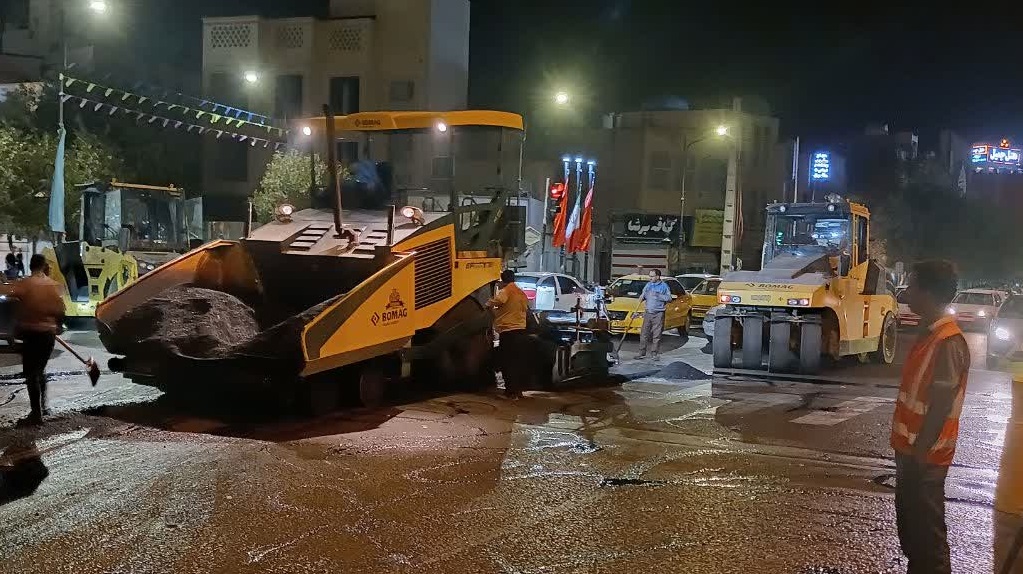 پایان عملیات روکش آسفالت بلوار عمار یاسر